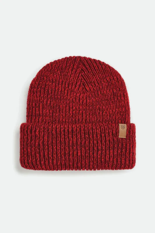 Halifax Beanie - Plum/Red sold by Brixton