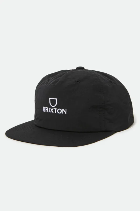 Alpha MP Snapback - Black/White sold by Brixton