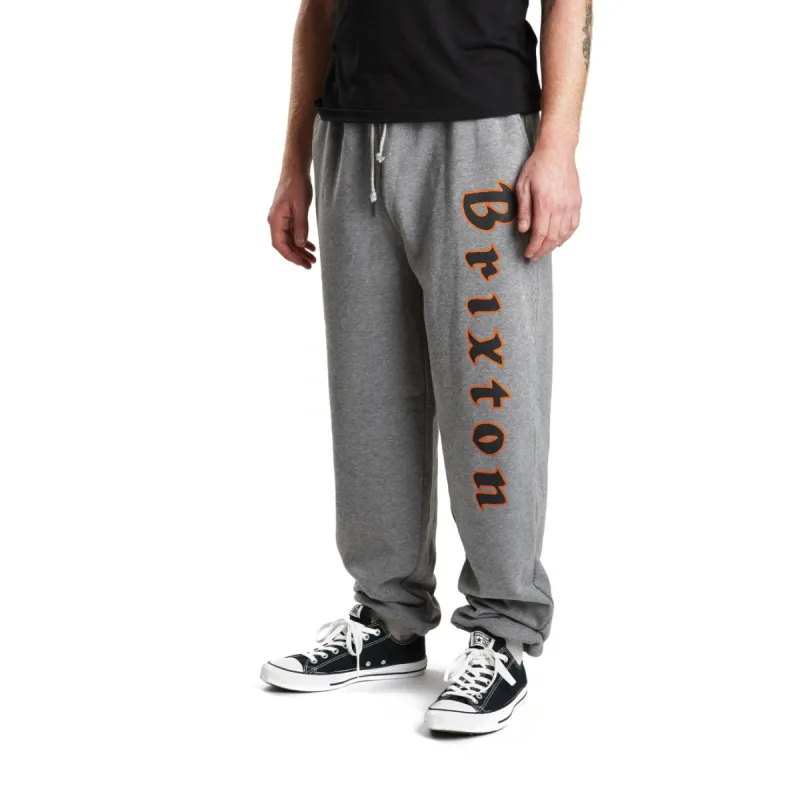 Proxy Sweatpant - Heather Grey/Orange sold by Brixton