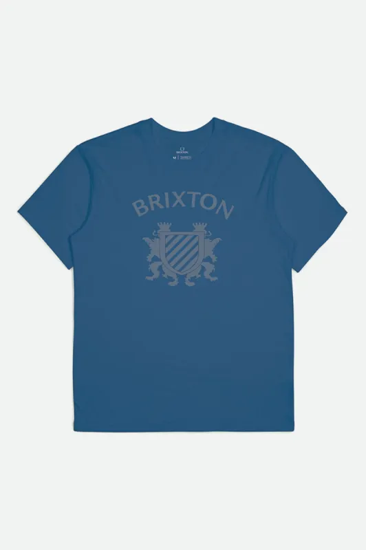 Lion Crest S/S Tailored Tee - Joe Blue sold by Brixton