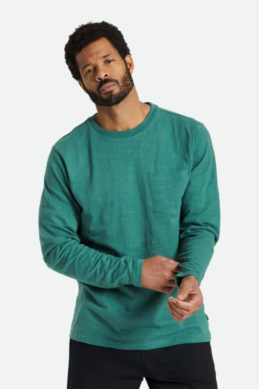 Basic Slub L/S Pocket Tee - Spruce sold by Brixton
