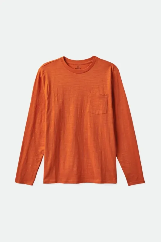 Basic Slub L/S Pocket Tee - Paradise Orange sold by Brixton