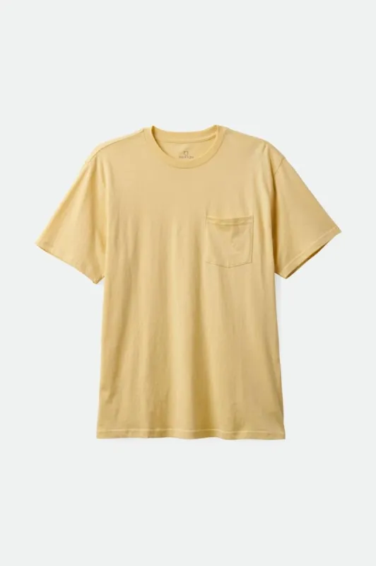Basic S/S Pocket Tee - Straw sold by Brixton