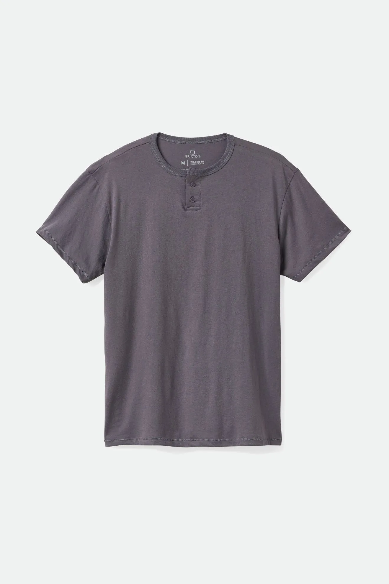 Basic S/S Henley Tee - Pebble sold by Brixton