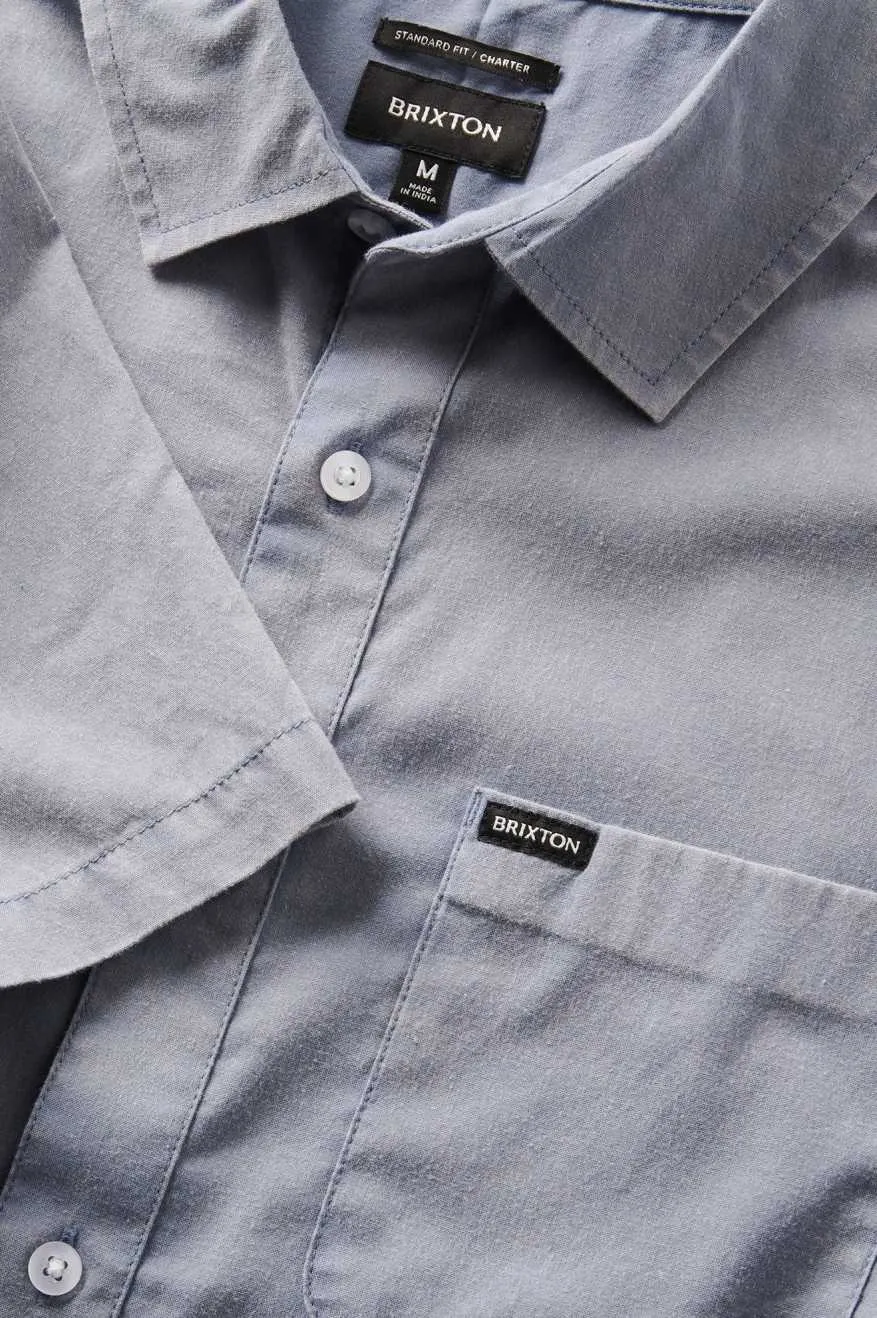 Charter Sol Wash S/S Woven Shirt - Flint Stone Blue Sol Wash sold by Brixton product image thumbnail 2