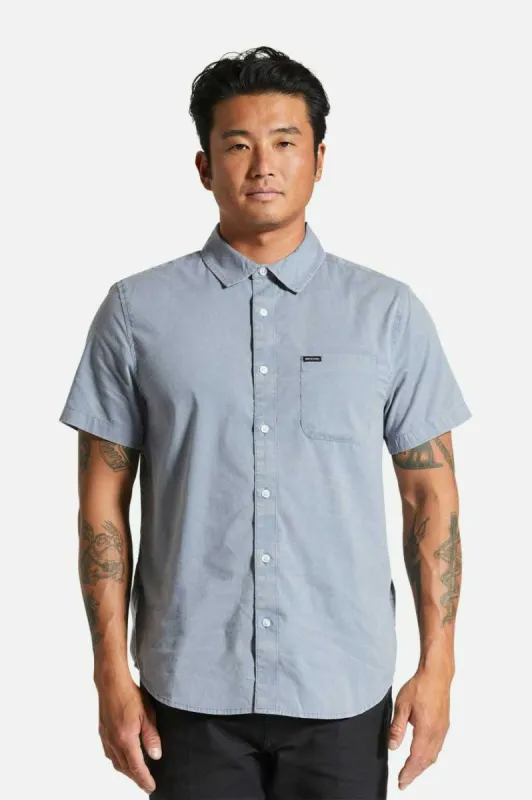 Charter Sol Wash S/S Woven Shirt - Flint Stone Blue Sol Wash sold by Brixton