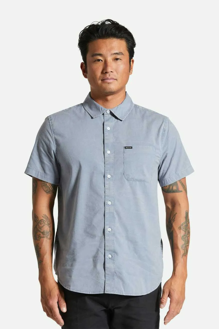 Charter Sol Wash S/S Woven Shirt - Flint Stone Blue Sol Wash sold by Brixton