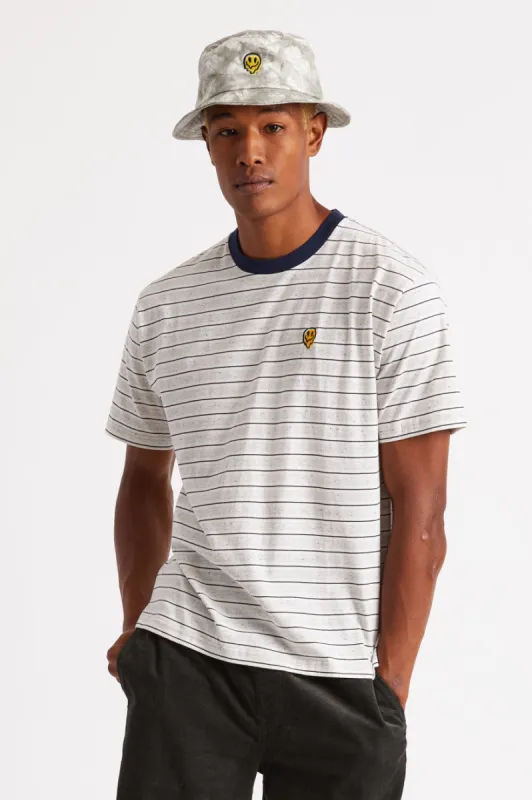 Hilt Melter S/S Knit - Off White/Ash/Washed Navy sold by Brixton