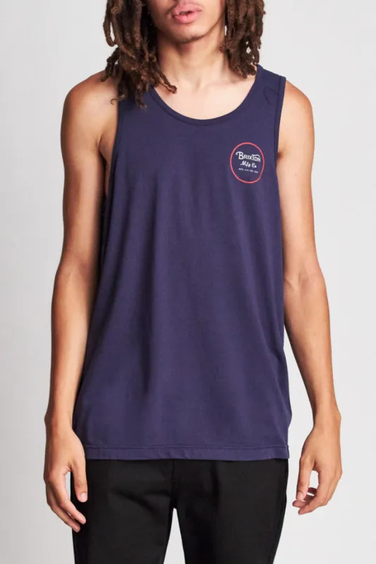 Wheeler Tank Top - Patriot Blue sold by Brixton