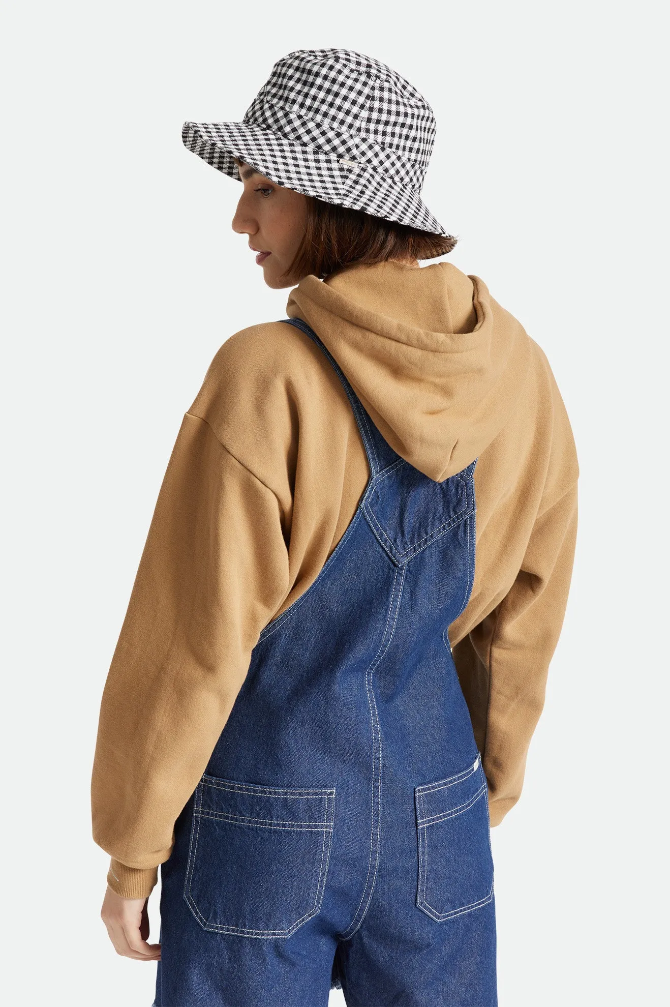 Petra Packable Bucket Hat - Black Gingham sold by Brixton product image thumbnail 4