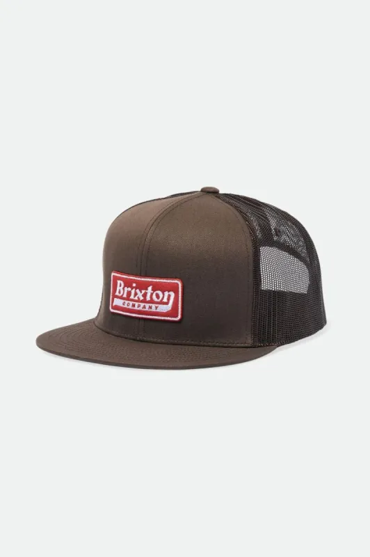 Steadfast HP Trucker Hat - Dark Earth/Burnt Red sold by Brixton