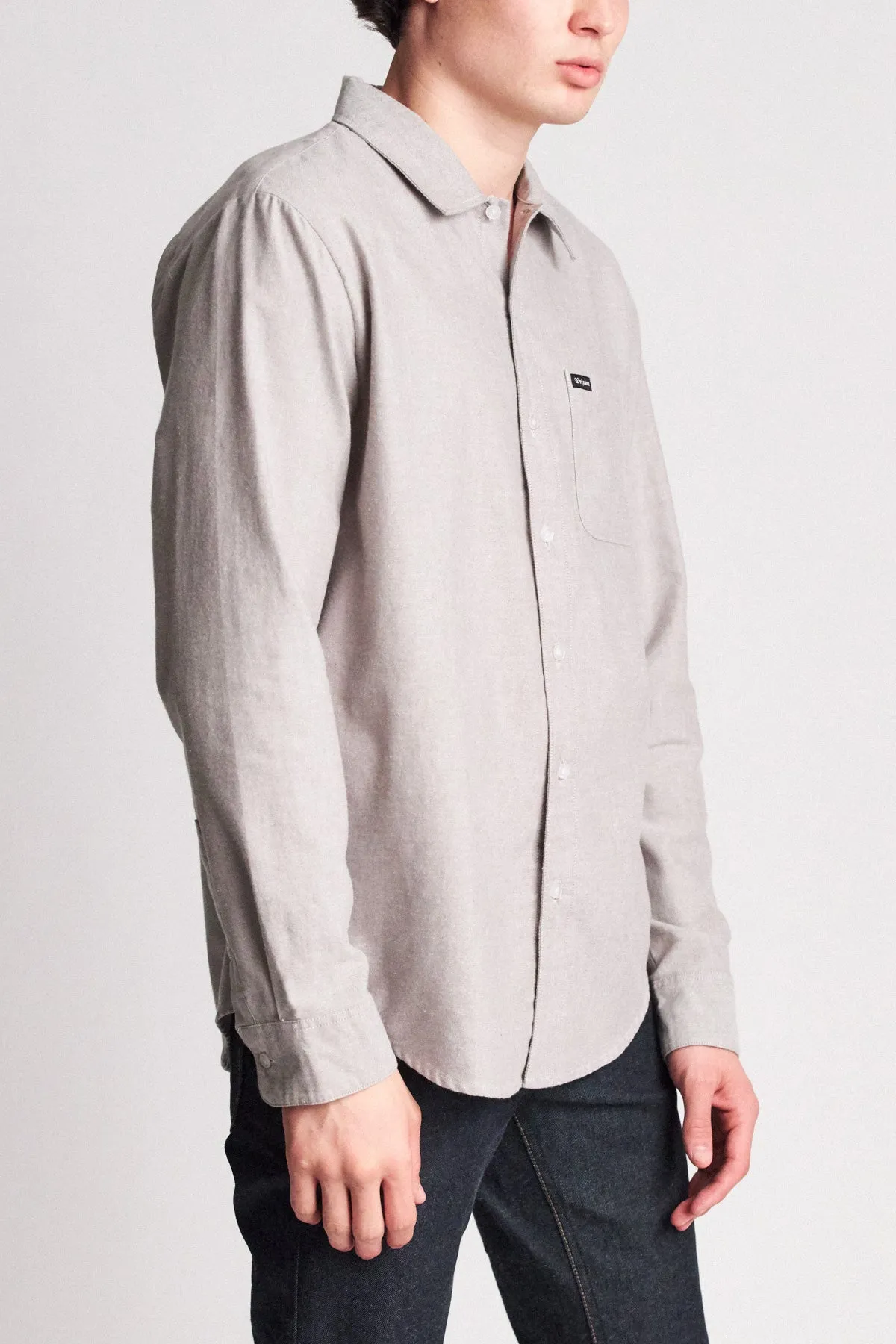Charter Oxford L/S Woven - Grey sold by Brixton product image thumbnail 5