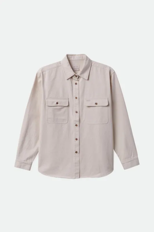 Bowery Boyfriend L/S Overshirt - Natural sold by Brixton