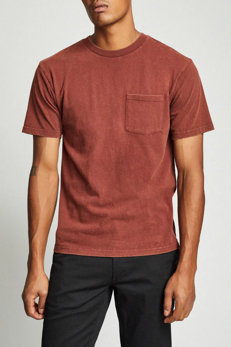 Basic S/S Standard Pocket Tee - Chestnut sold by Brixton