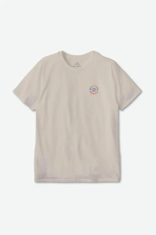 Oath V S/S Standard Tee - Cream/Aloha Gradient sold by Brixton