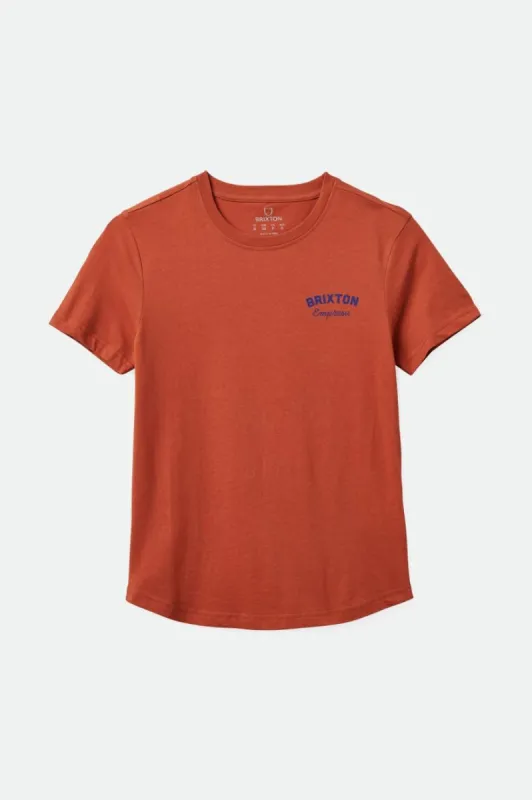 Empresa Fitted Crew Tee - Terracotta made by Brixton