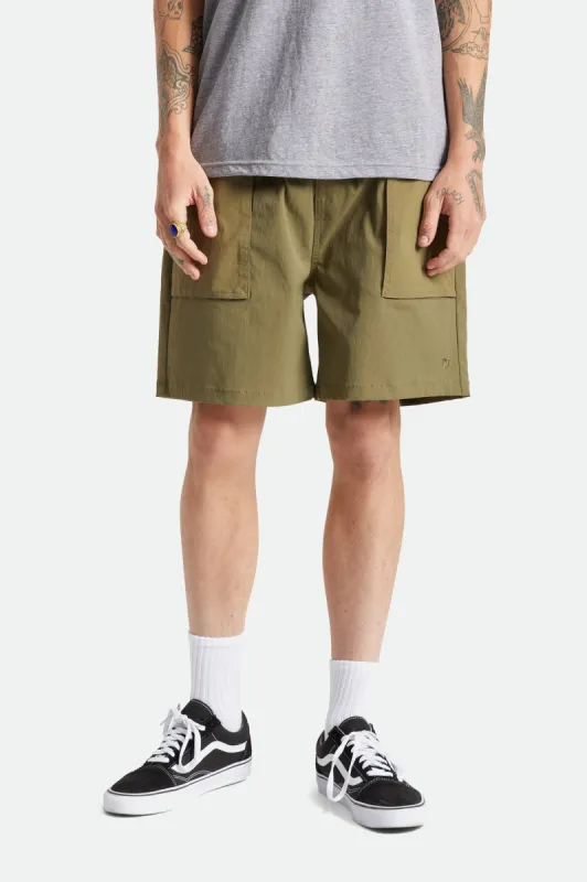 Jupiter Service Utility Short - Military Olive/Mermaid made by Brixton