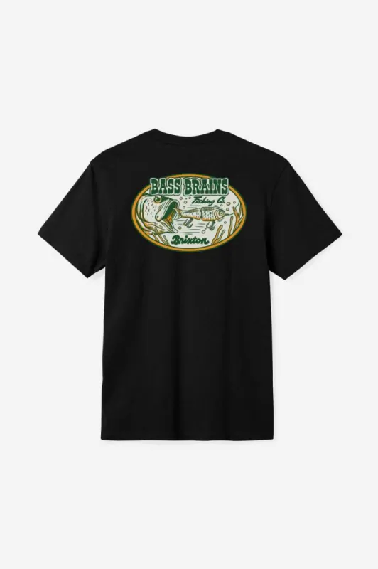 Bass Brains Swim S/S Standard T-Shirt - Black made by Brixton
