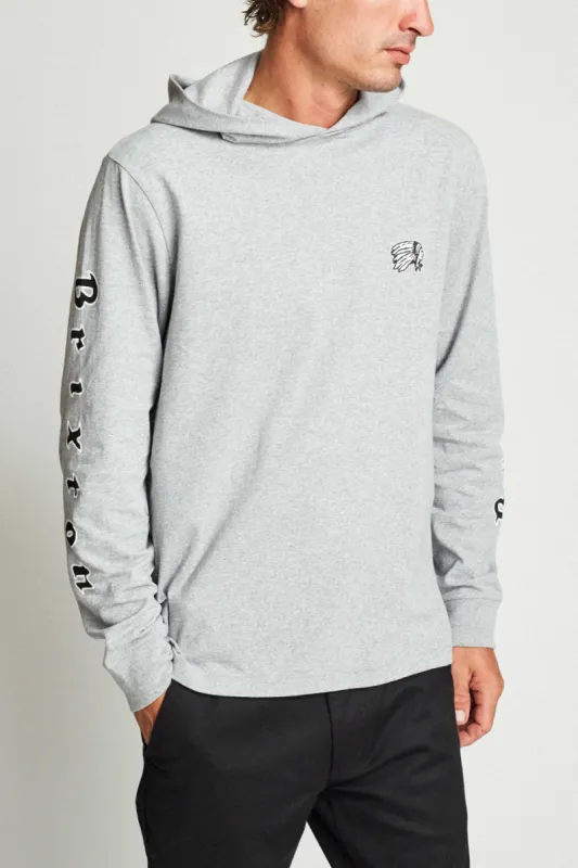 Primo L/S Hood Knit - Heather Grey sold by Brixton