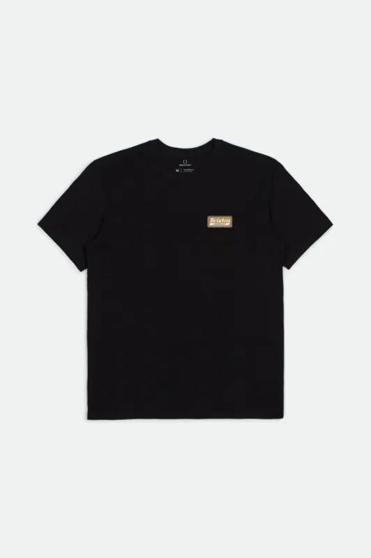 Steadfast S/S Pocket Tee - Black sold by Brixton