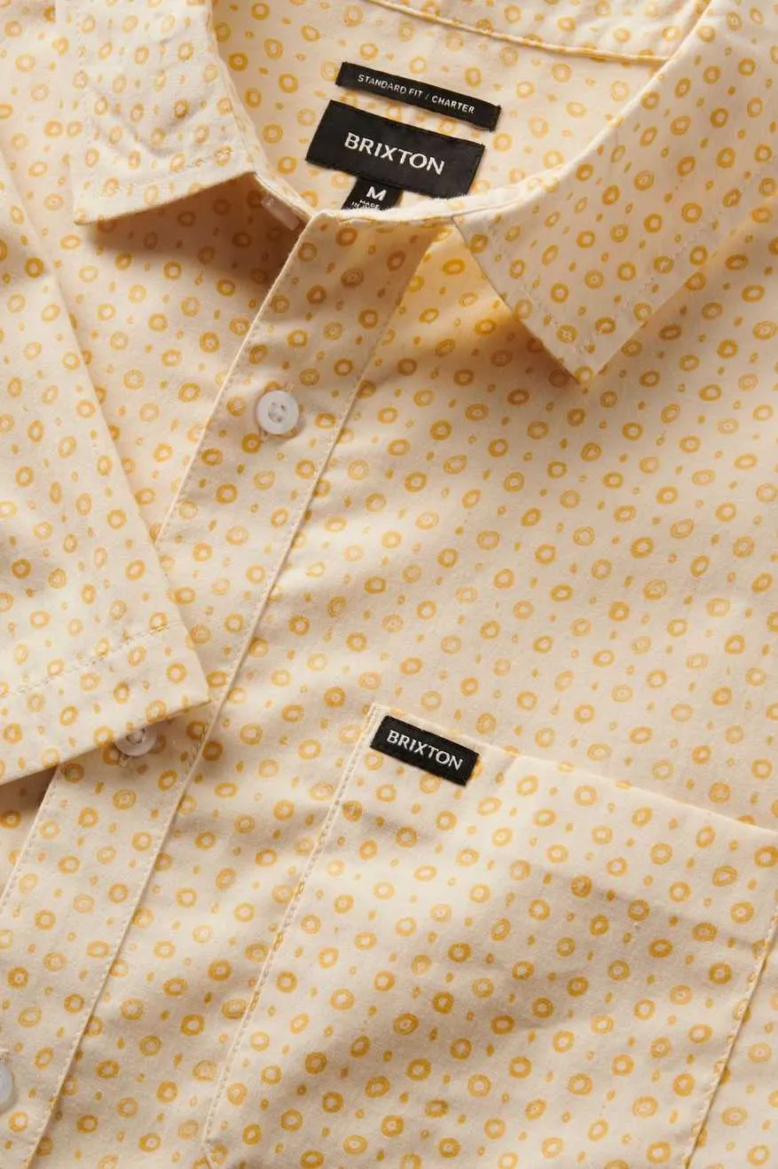 Charter Print S/S Shirt - Whitecap Micro sold by Brixton product image thumbnail 2
