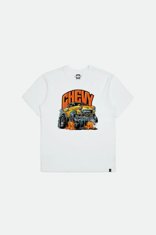 55 Heavy S/S Standard Tee - El Camino White sold by Brixton
