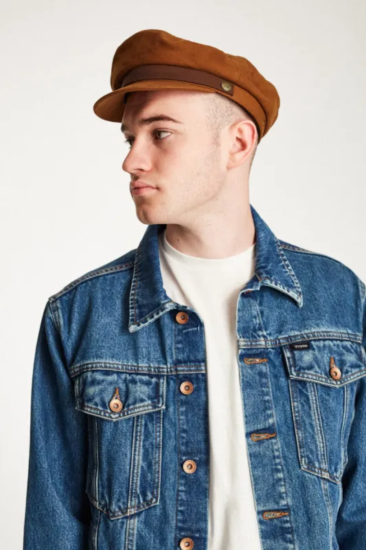 Fiddler Cap - Brown/Dark Brown sold by Brixton