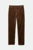 Choice Chino Slim Pant - Dark Earth Cord sold by Brixton