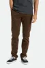 Choice Chino Slim Pant - Dark Earth Cord sold by Brixton