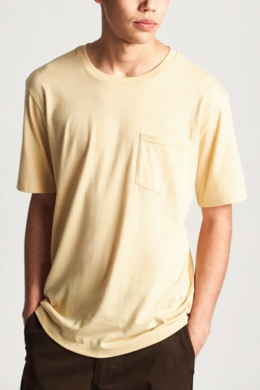 Basic S/S Pocket Tee - Parchment sold by Brixton