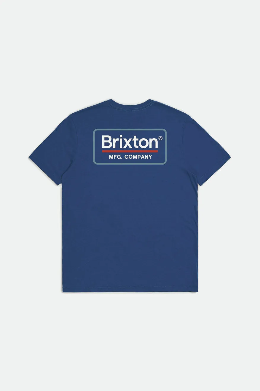 Palmer S/S Tailored Tee - Marine Blue sold by Brixton product image thumbnail 2