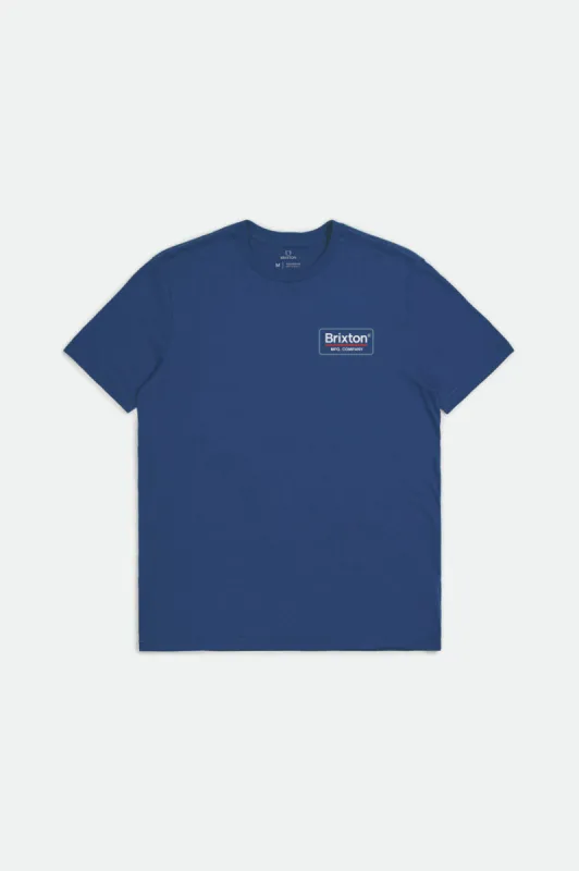 Palmer S/S Tailored Tee - Marine Blue sold by Brixton