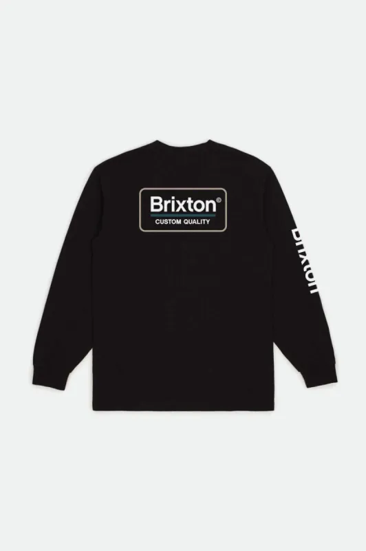 Palmer II L/S Standard Tee - Black sold by Brixton