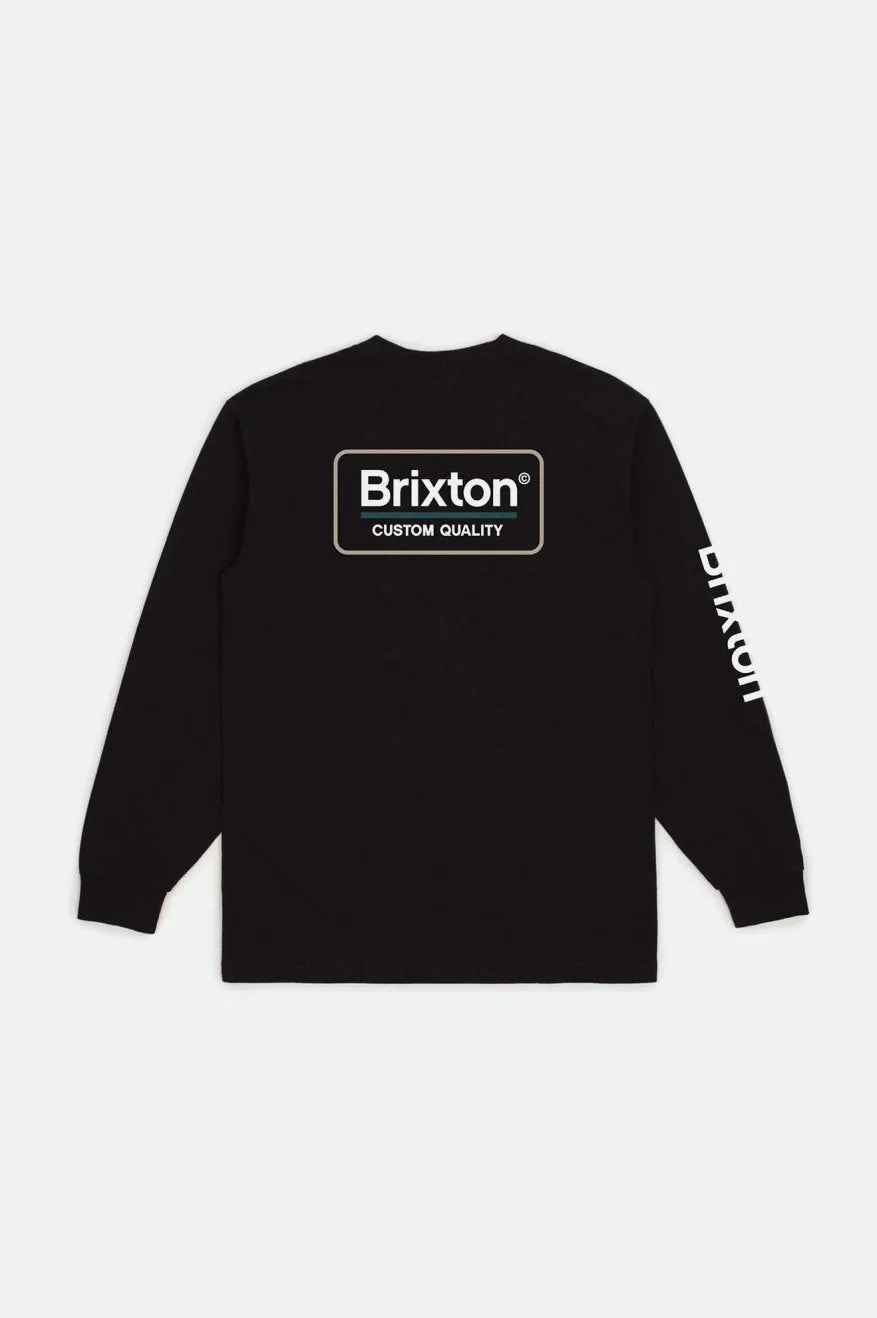 Palmer II L/S Standard Tee - Black sold by Brixton