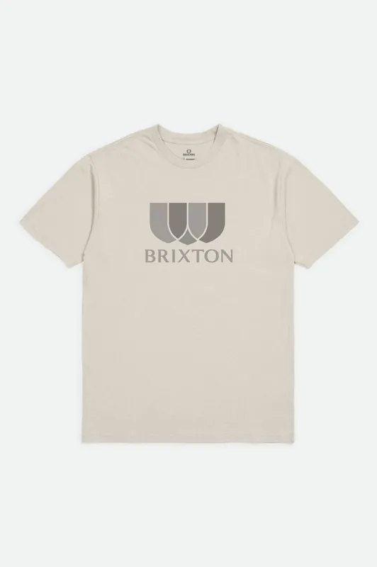 Alton Solid S/S Standard Tee - Cream sold by Brixton