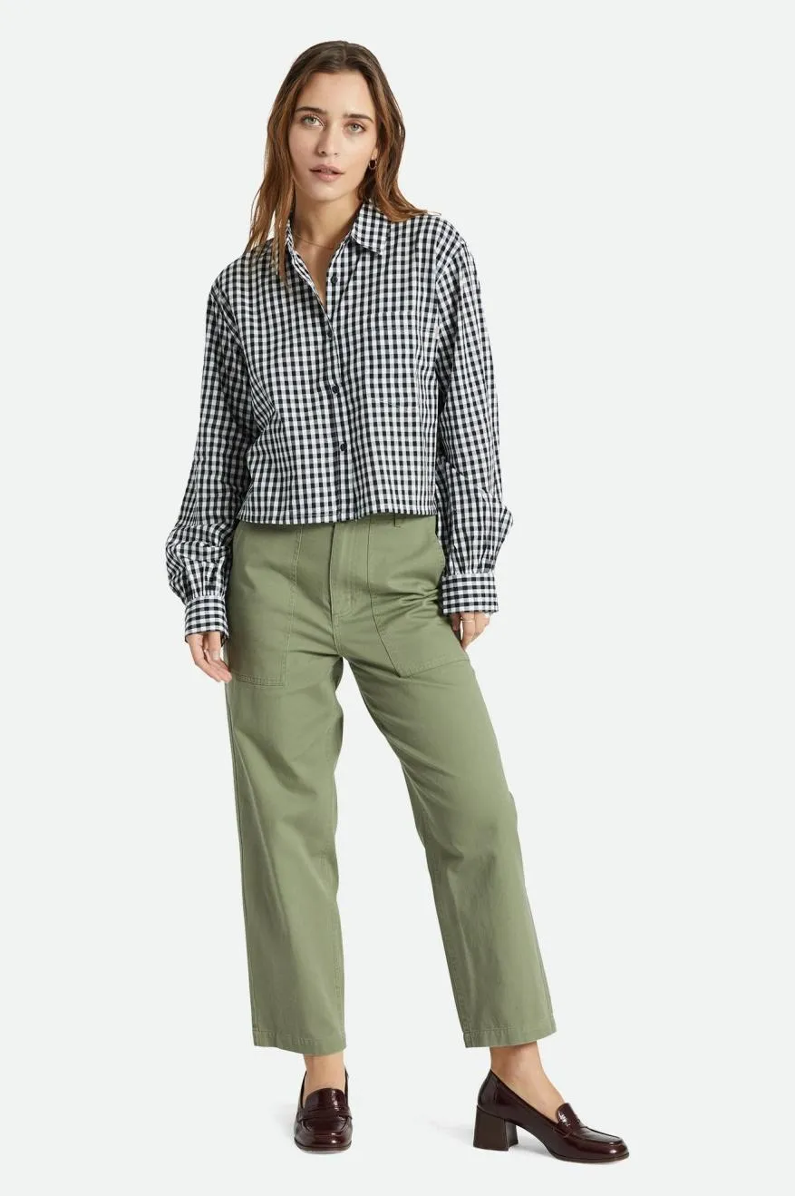 Retreat L/S Woven - Black/Off White sold by Brixton product image thumbnail 3