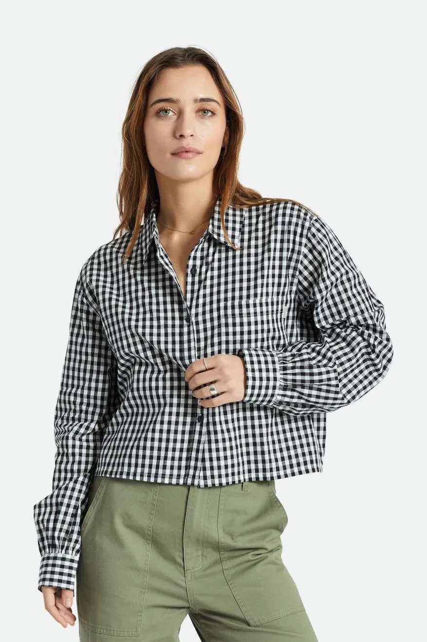 Retreat L/S Woven - Black/Off White sold by Brixton product image thumbnail 4