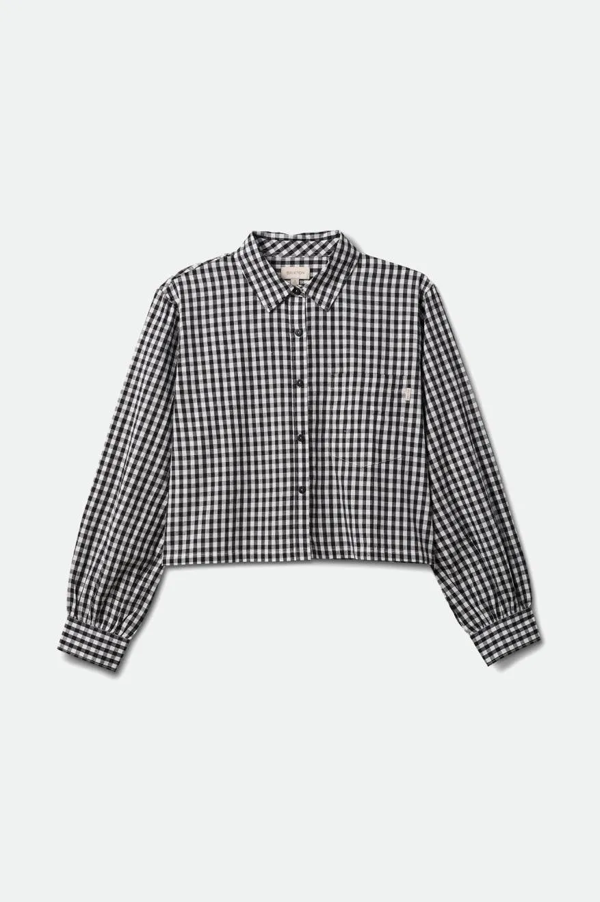 Retreat L/S Woven - Black/Off White sold by Brixton