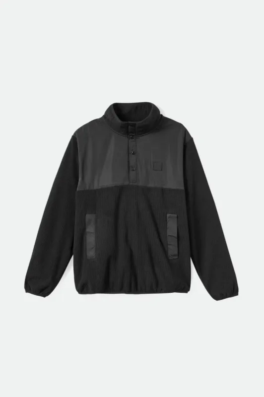 Micro Fleece Utility Mock Neck - Black sold by Brixton