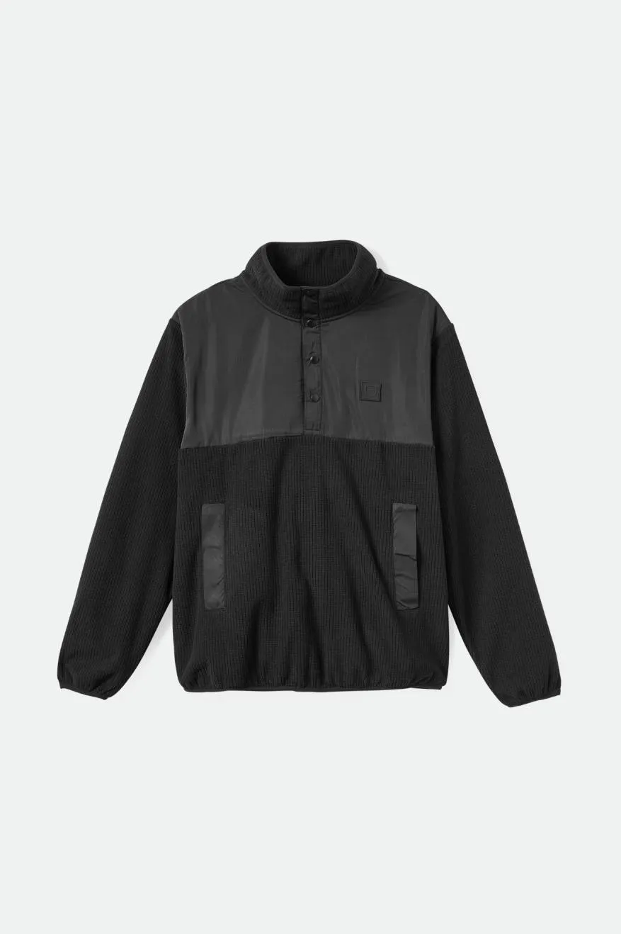Micro Fleece Utility Mock Neck - Black sold by Brixton