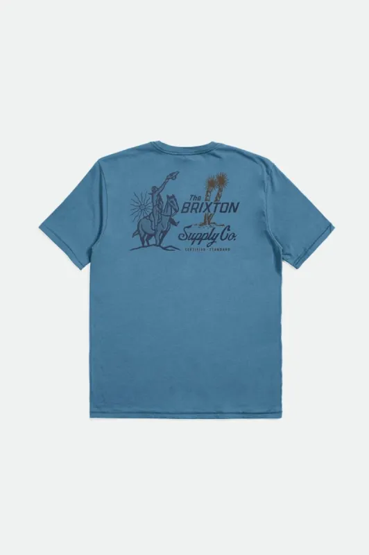 Austin S/S Tailored Tee - Blue Heaven sold by Brixton