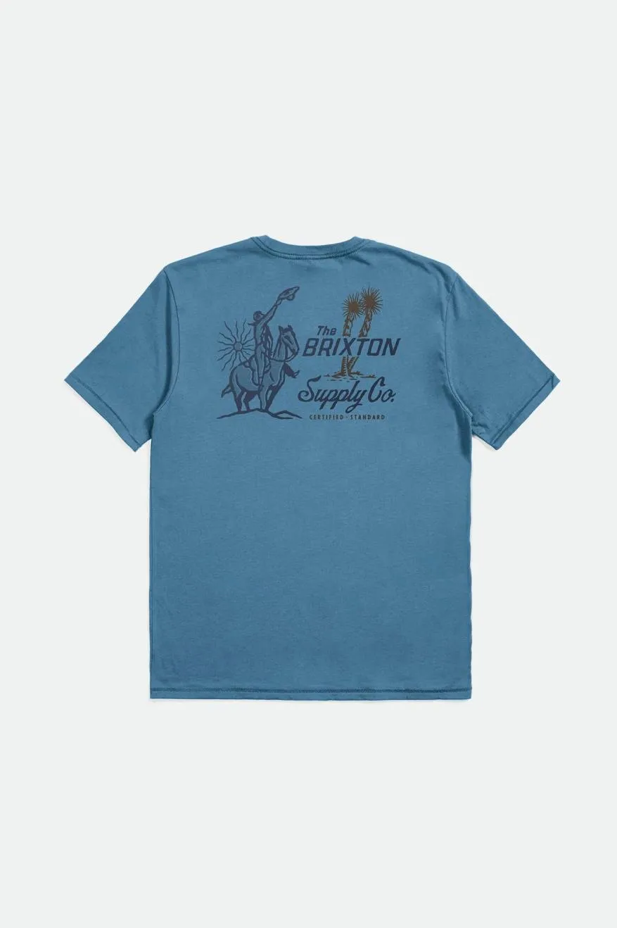 Austin S/S Tailored Tee - Blue Heaven sold by Brixton