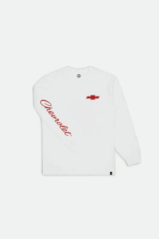 Longhand L/S Standard Tee - El Camino White sold by Brixton
