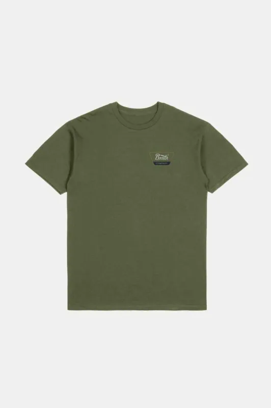 Linwood S/S Standard T-Shirt - Ivy Green/Tobacco Brown/Ivory sold by Brixton