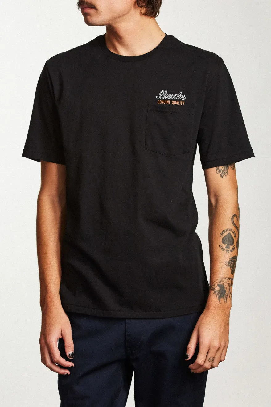 Sprint S/S Pocket Tee - Black sold by Brixton