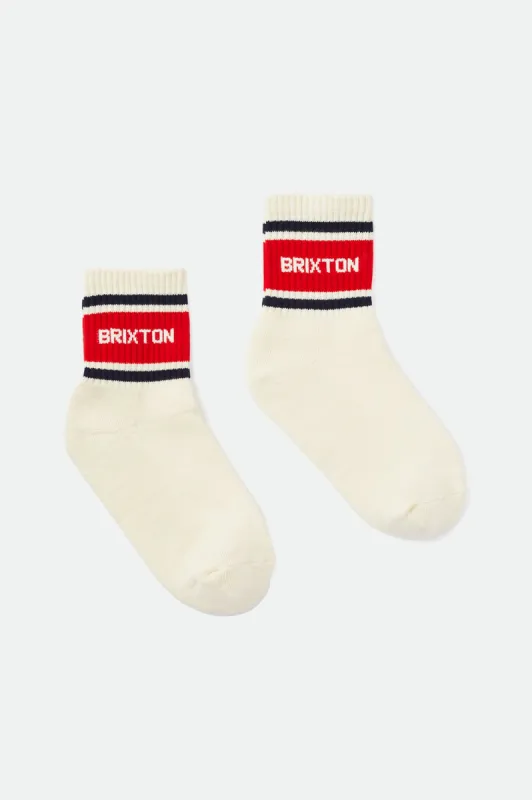Phys. Ed. Hi Top Sock - White sold by Brixton