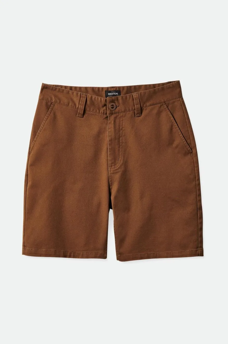 Choice Chino Short 9" - Dark Earth sold by Brixton