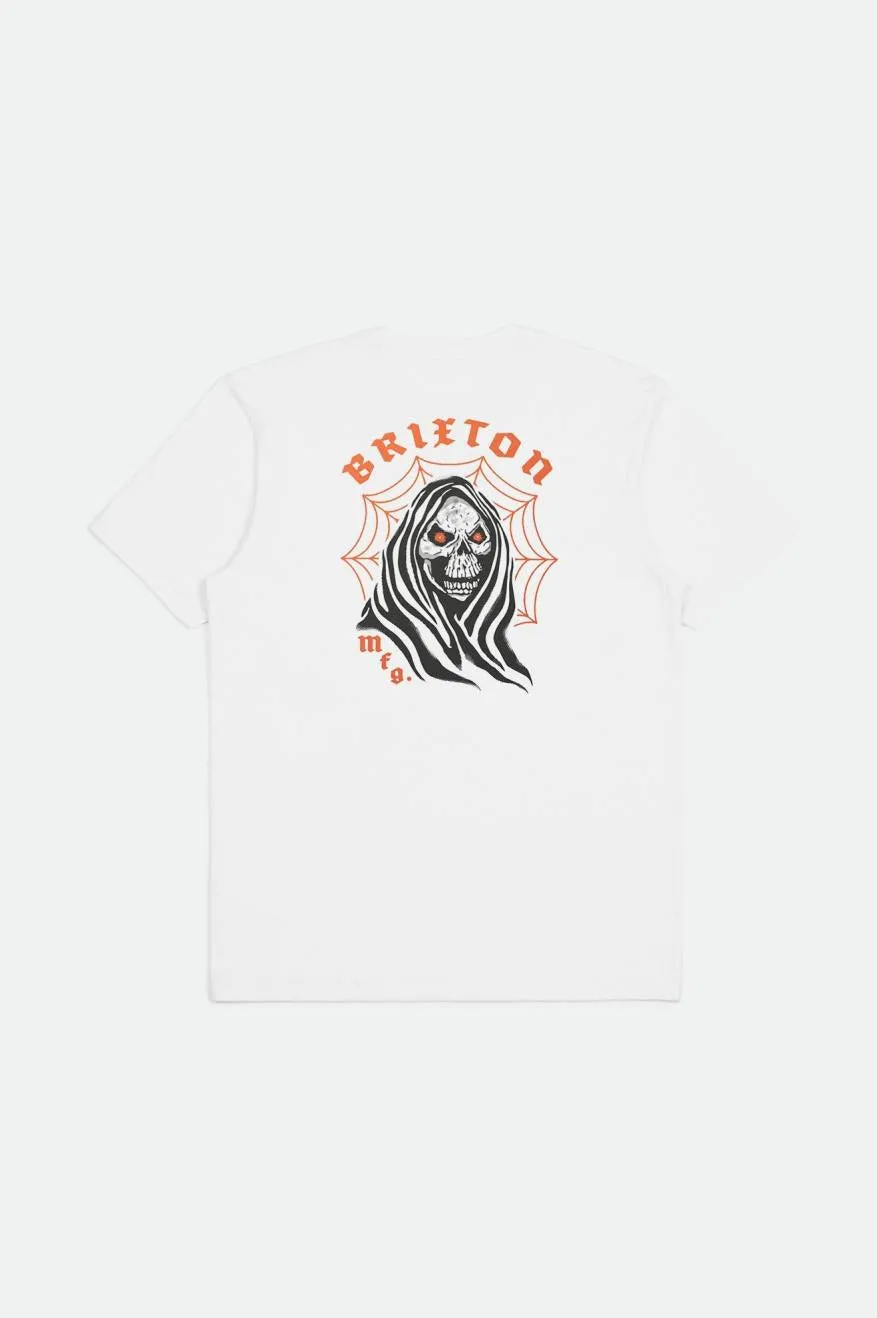 Reaper S/S Tailored Tee - White sold by Brixton