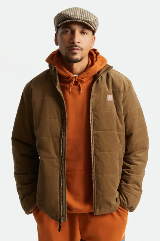 Cass Puffer Jacket - Dark Khaki sold by Brixton