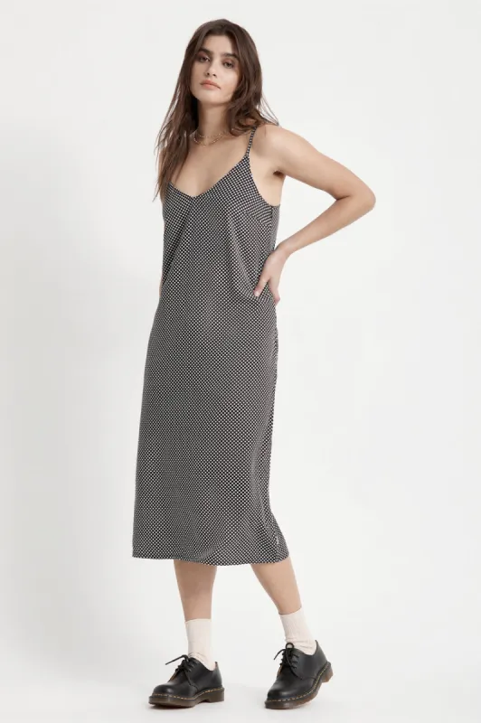 Night Fever Midi Dress - Black/White sold by Brixton